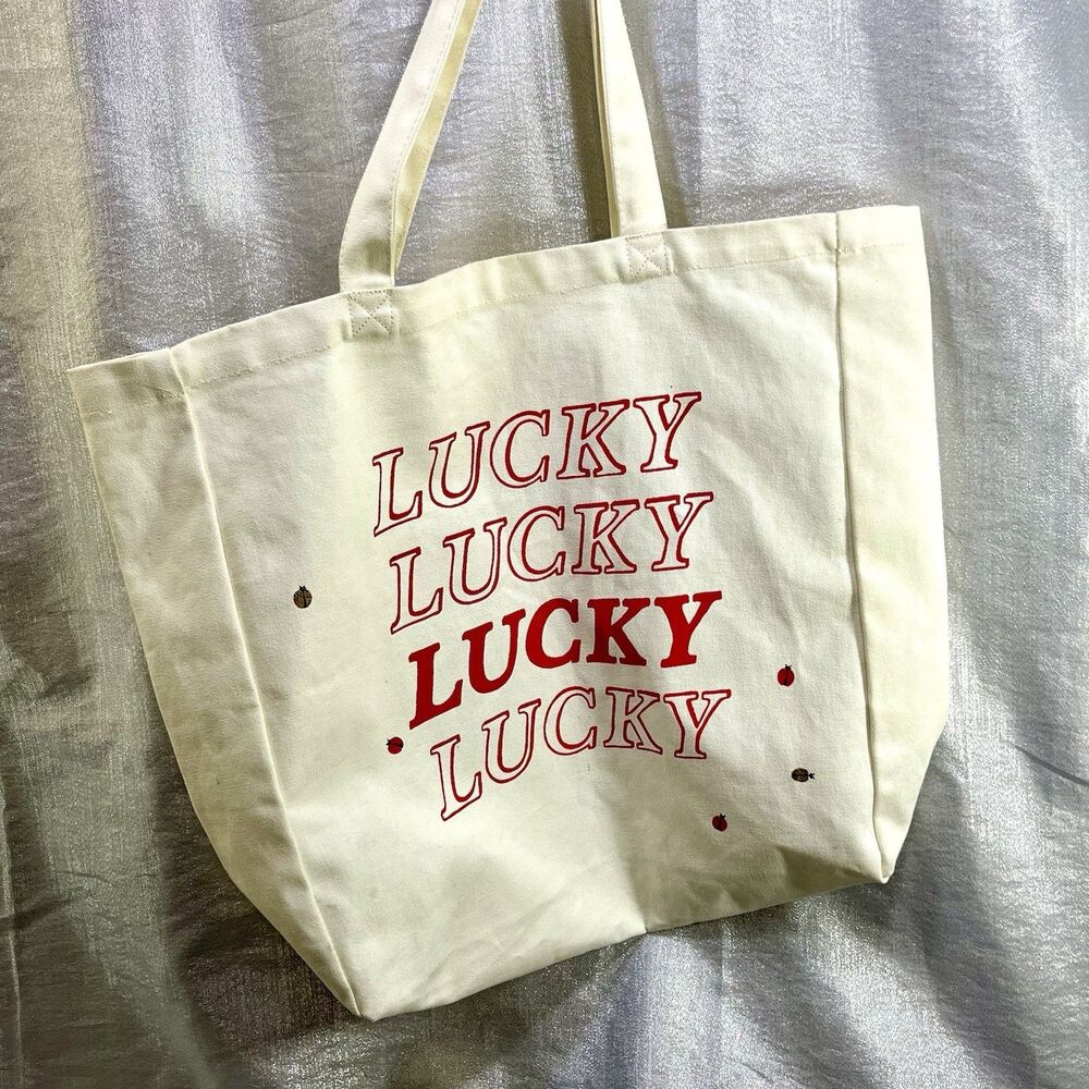 KATE SPADE Shopper "Lucky Ladybug" Canvas Tote Bag